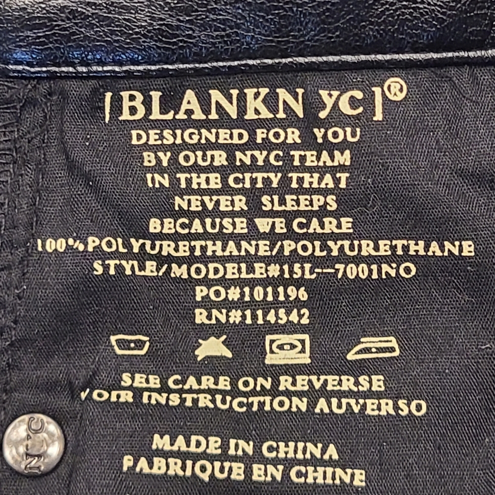 Blank NYC Black Faux Leather Vegan Leather Skinny Classique Pants 27 NWOT - Picture 11 of 12